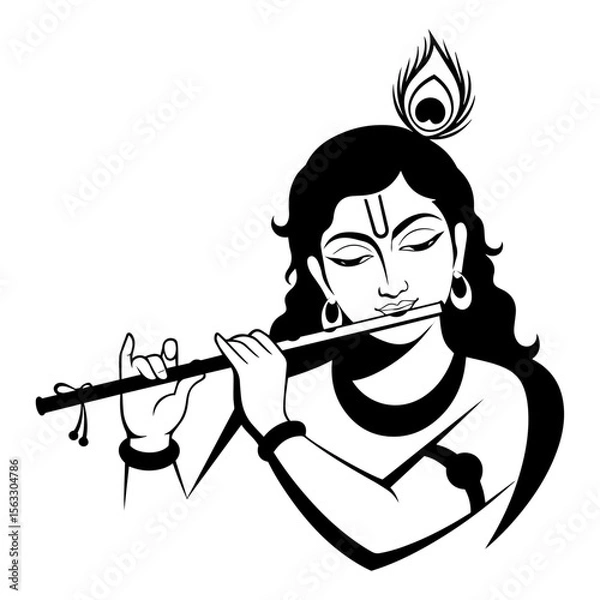 Obraz Shree Krishna Art Vector Design 5