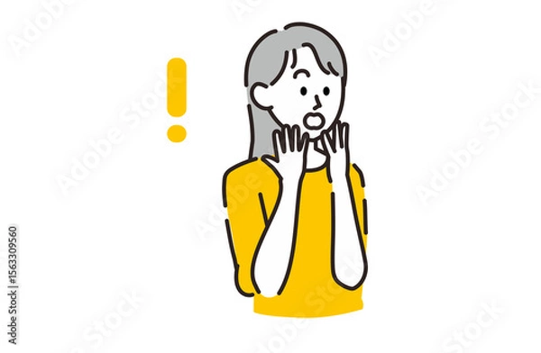 Obraz 驚いている女性