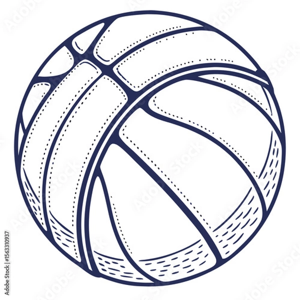 Obraz Volleyball Ball Isolated on White Background Vector Illustration


