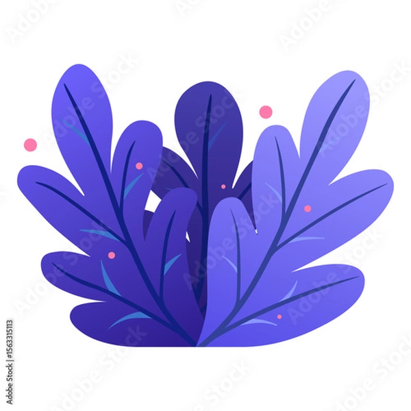 Obraz Vector cartoon image of magical plants and flowers. Concept of magical plants for potion making and witchcraft. Magic forest. Element for your design