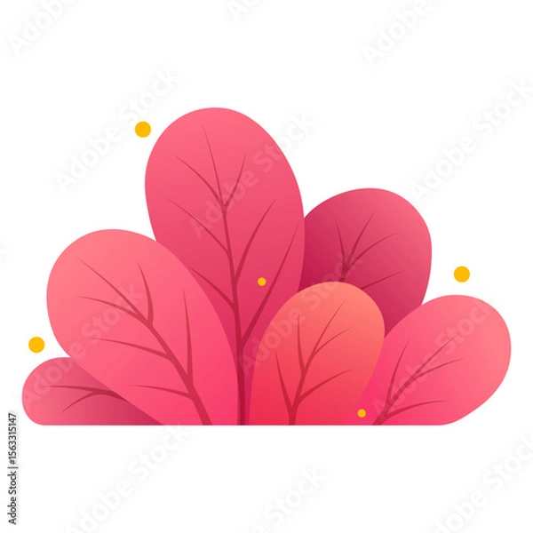 Obraz Vector cartoon image of magical plants and flowers. Concept of magical plants for potion making and witchcraft. Magic forest. Element for your design