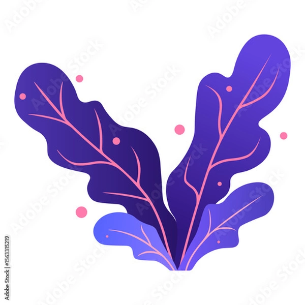 Obraz Vector cartoon image of magical plants and flowers. Concept of magical plants for potion making and witchcraft. Magic forest. Element for your design
