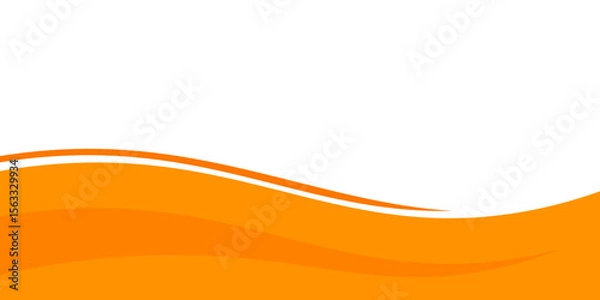 Fototapeta orange and white business wave banner background. overlapping vector waves background.