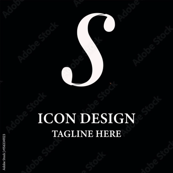 Fototapeta S initial letter logo design