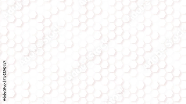 Fototapeta Abstract. Embossed Hexagon , honeycomb white Background ,light and shadow ,Vector