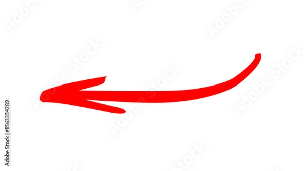 Fototapeta Red arrow isolated on transparent background