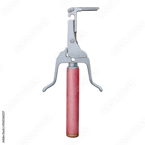 Fototapeta Isolated Transparent Tool with Red Handle Design