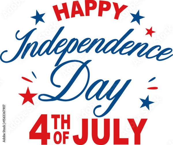 Fototapeta 4th of july independence day Scalable SVG Vector Graphic with Editable Paths and Layers for Web, UI Design, Digital Art, and Print Applications