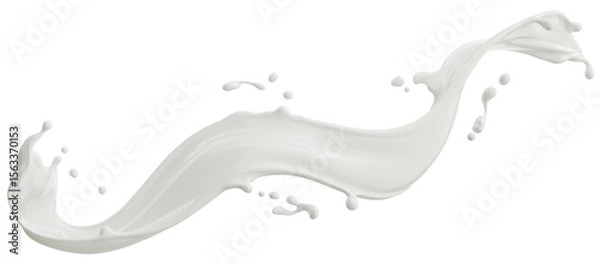 Obraz milk splash isolated