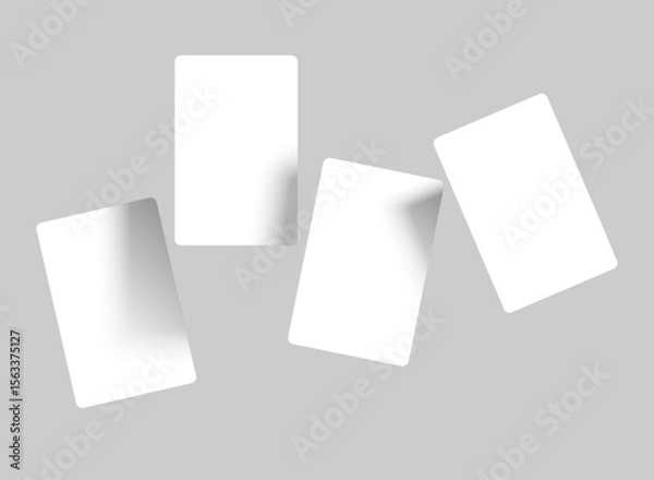 Fototapeta Empty playing cards flying mockup