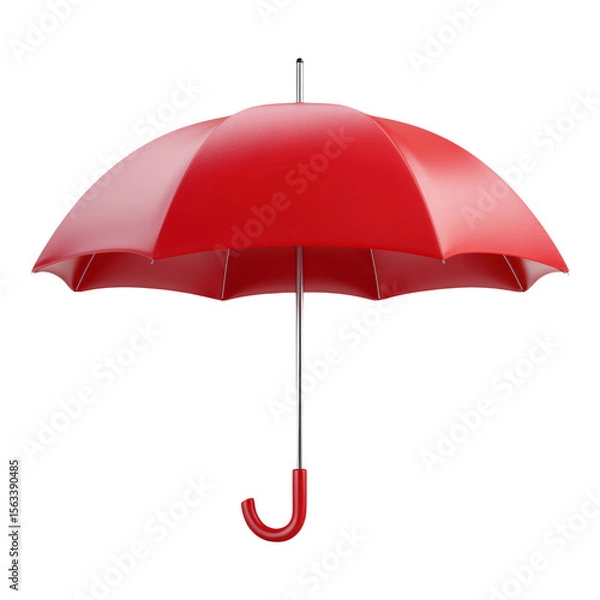 Fototapeta Red umbrella vital for personal finance insurance tools providing confident security and thoughtful protection from unexpected