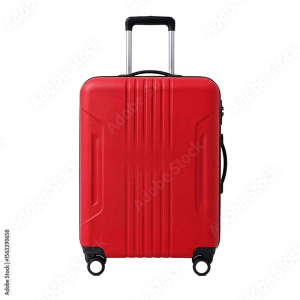 Obraz red suitcase isolated on white
