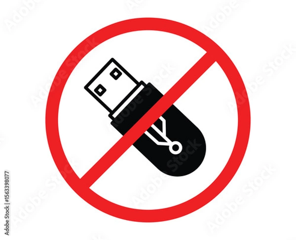 Obraz no flash drive are prohibited. no flash drive. no flash drive restriction. no flash drive prohibited. no flash drive sign