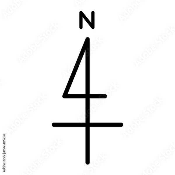 Obraz 方位マークのアイコンイラスト002