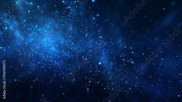 Obraz 青色のパーティクル、キラキラ