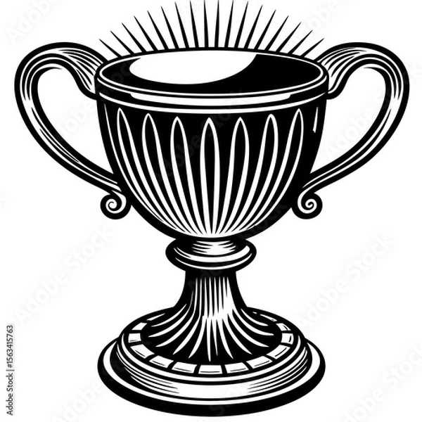 Obraz silver trophy cup