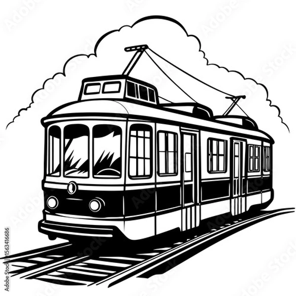 Obraz tram in the city