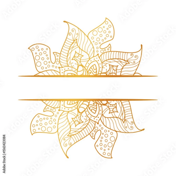 Obraz Luxury Mandala Divider Template,  Editable Center for Branding or Invitations