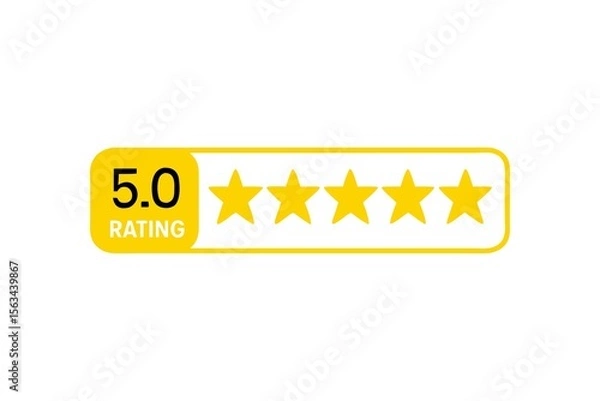 Obraz Illustrative Representation of a Perfect 5 Star Rating Demonstrating High Satisfaction and Quality Service Standards for Customers Visual Graphic