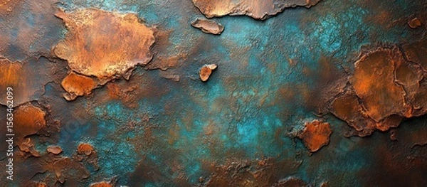 Fototapeta Textured Copper Surface, Abstract Design, Background