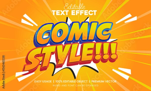 Fototapeta Comic Style Editable Text Effect Premium Vector