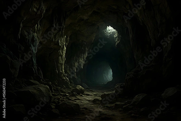 Fototapeta Cave Path with Distant Opening