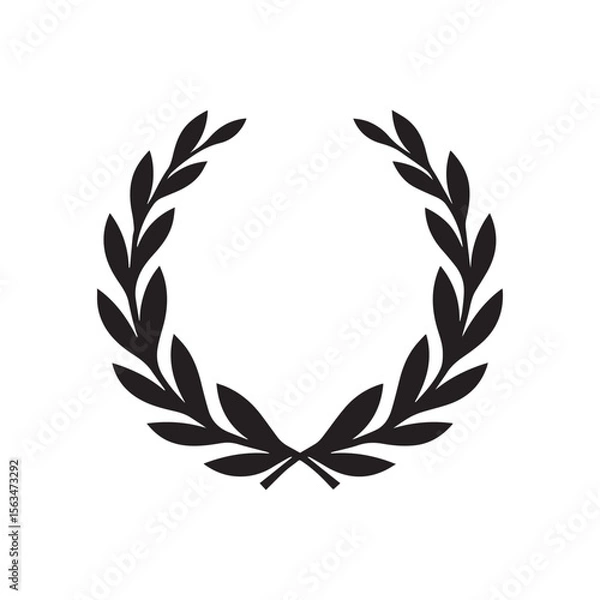 Obraz Laurel wreath silhouette vector design