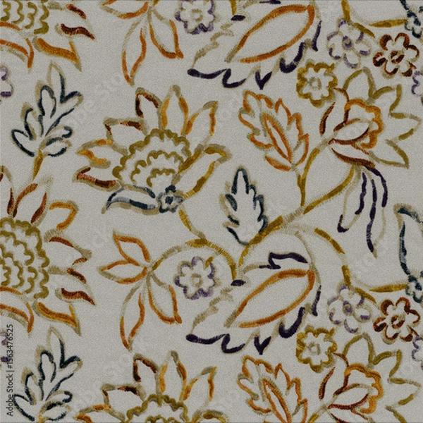 Fototapeta All Over Botanical Pattern with Soft Color Harmony