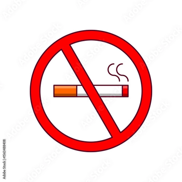 Obraz No Smoking Vector Icon Illustration
