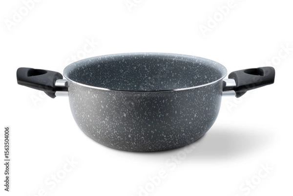 Obraz Aluminum cooking pot or saucepan with nonstick coating isolated