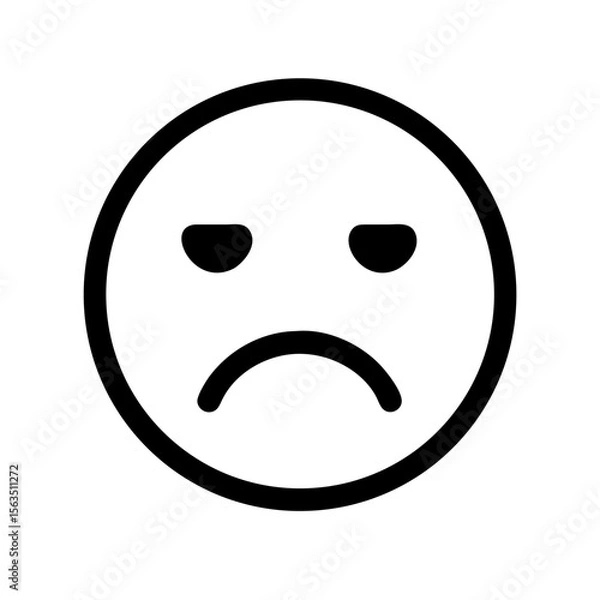 Fototapeta sad smiley face