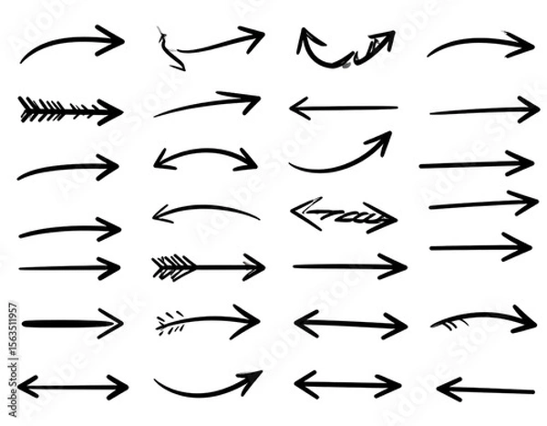 Obraz Firefly_Elegant right arrow for business plan, presentation and education. Sign, Symbol, Hand