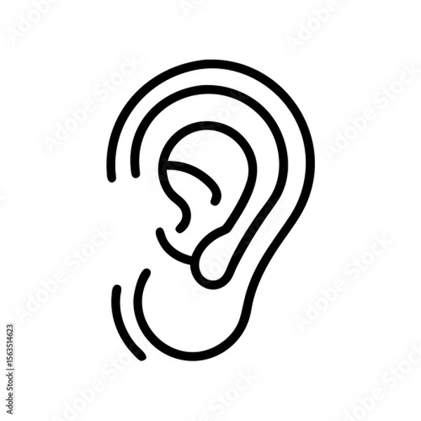 Fototapeta human ear icon