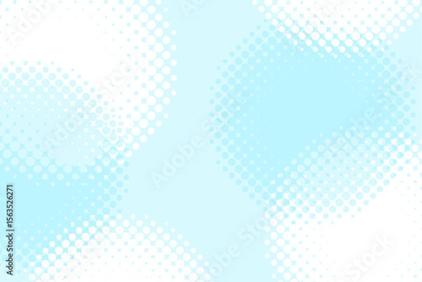 Obraz 淡い水色とドット模様の背景素材

