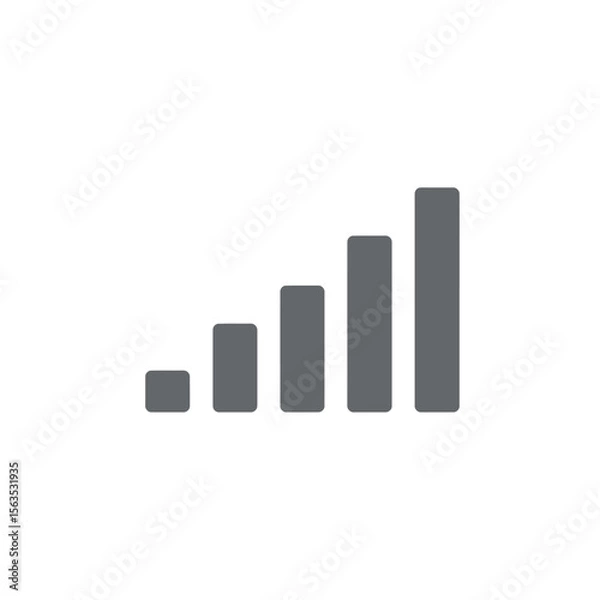 Fototapeta bar chart graph on white background