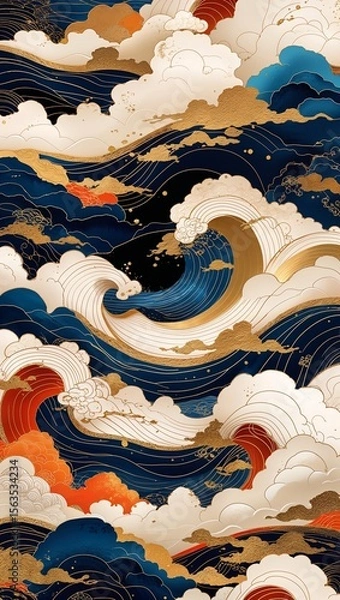 Fototapeta abstract background with waves