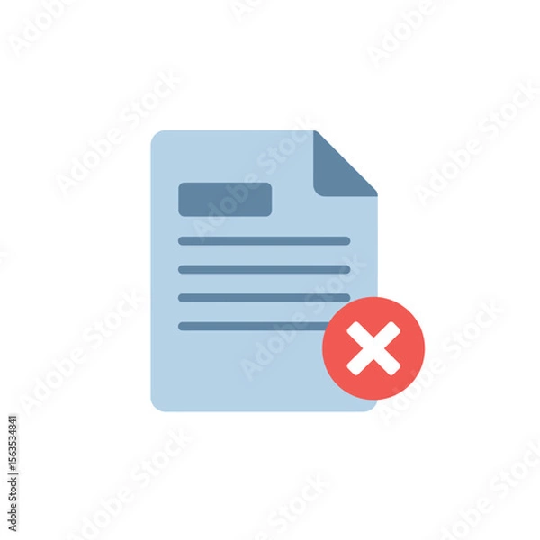 Fototapeta vector file folder with red cross icon