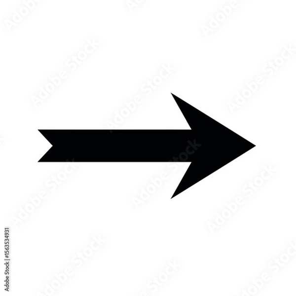 Fototapeta right arrow pointing towards right