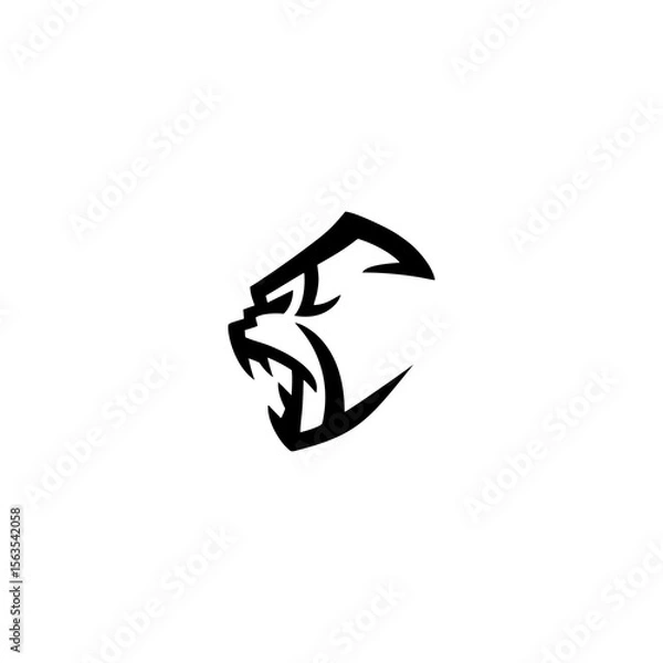Fototapeta Angry gorilla symbol vector