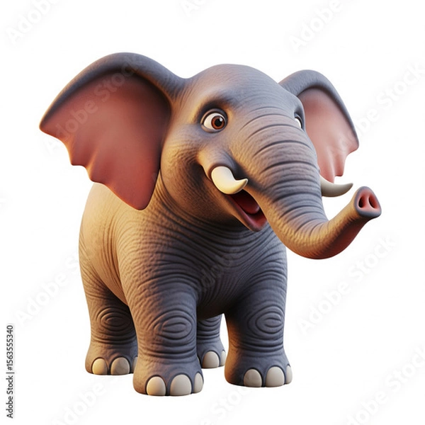 Fototapeta elephant cartoon isolated on white
