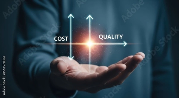 Fototapeta Balancing Cost and Quality A Strategic Approach to Business Decisions