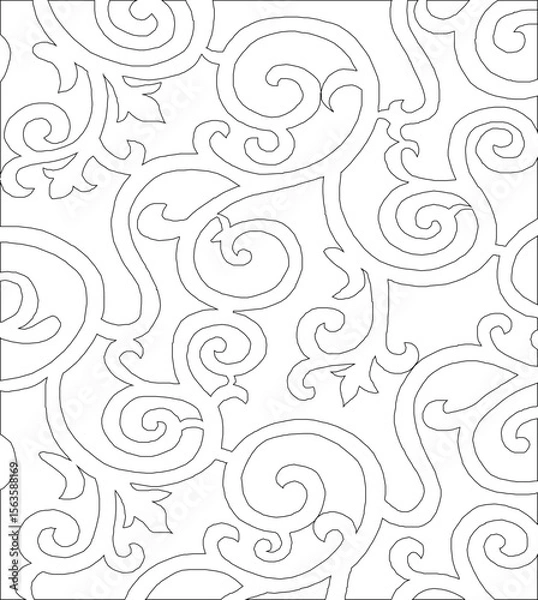 Fototapeta vector illustration design background pattern vintage classic ethnic traditional floral 