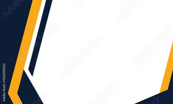 Obraz Modern abstract background featuring dynamic navy blue and orange geometric shapes with a clean white center, ideal for presentations, business banners, or digital marketing templates.