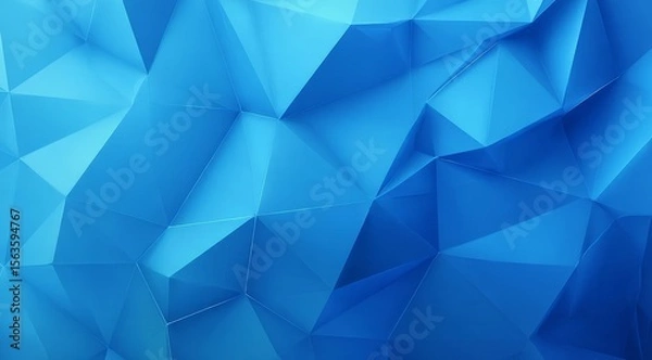 Fototapeta Abstract Blue Geometric Pattern with Triangular Shapes