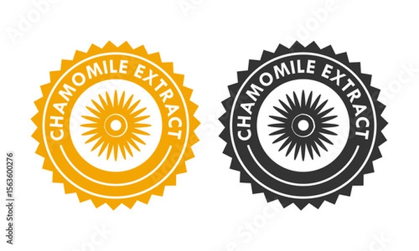 Fototapeta chamomile extract badge design logo template illustration