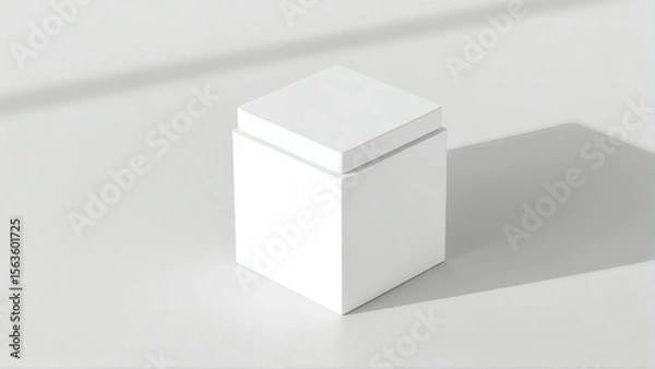 Fototapeta Unboxing secrets: what's inside this minimalist cube design?