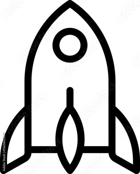 Obraz Startup Rocket Launch Line Icon