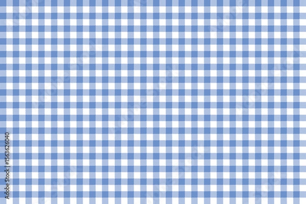 Fototapeta CornflowerBlue and white color plaid pattern background. plaid pattern background. Seamless pattern.