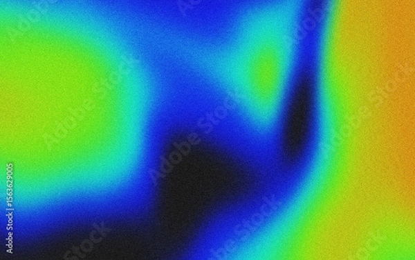 Fototapeta Vibrant heatmap blur, colorful grainy gradient noise texture abstract art background