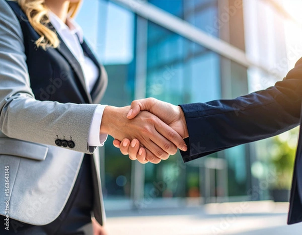 Fototapeta Business collaboration event corporate office professional interaction modern environment close-up view networking strategy